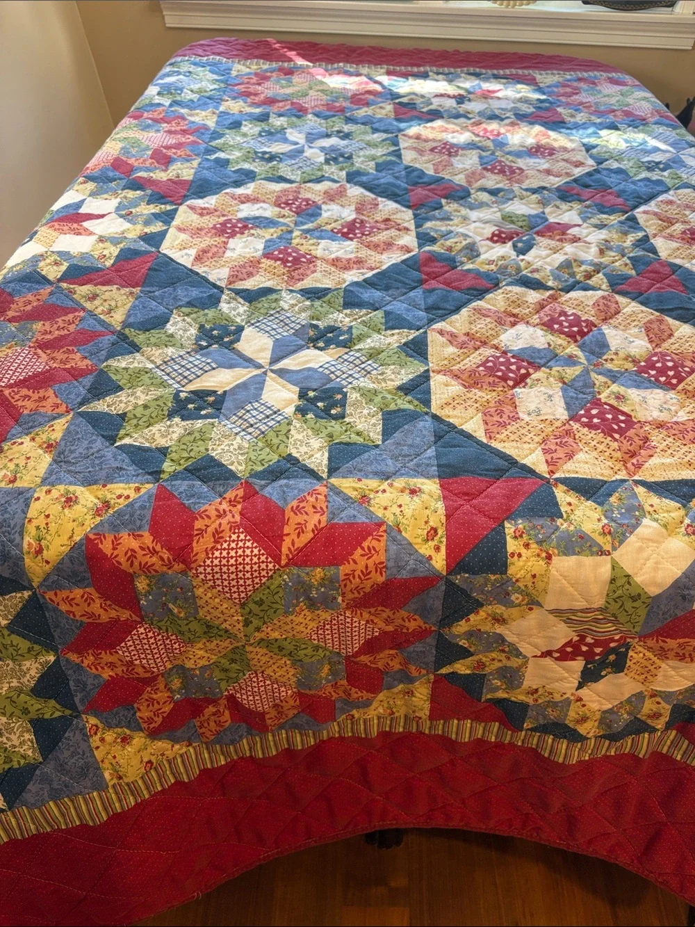 Multicolor Star Patchwork Quilt